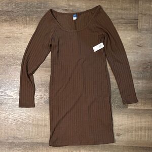 Old Navy Chocolate Long Sleeve Dress
